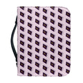 Purple Holy Bible Pattern Print Leather Bible Cover