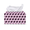 Purple Holy Bible Pattern Print Leather Tissue Box Cover