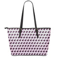 Purple Holy Bible Pattern Print Leather Tote Bag With Zipper