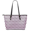 Purple Holy Bible Pattern Print Leather Tote Bag