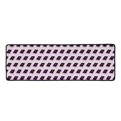 Purple Holy Bible Pattern Print Long Kitchen Mat