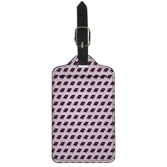 Purple Holy Bible Pattern Print Luggage Tag