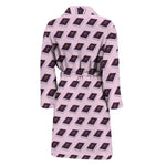 Purple Holy Bible Pattern Print Men's Bathrobe