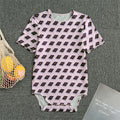 Purple Holy Bible Pattern Print Men's Bodysuit