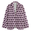 Purple Holy Bible Pattern Print Men's Cotton Blazer
