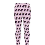 Purple Holy Bible Pattern Print Men's leggings