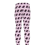 Purple Holy Bible Pattern Print Men's leggings
