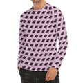 Purple Holy Bible Pattern Print Men's Long Sleeve Rash Guard