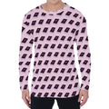 Purple Holy Bible Pattern Print Men's Long Sleeve T-Shirt