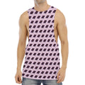 Purple Holy Bible Pattern Print Men's Muscle Tank Top