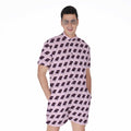 Purple Holy Bible Pattern Print Men's Romper