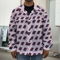 Purple Holy Bible Pattern Print Men's Shirt Jacket