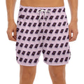 Purple Holy Bible Pattern Print Men's Split Running Shorts