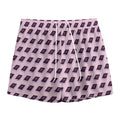 Purple Holy Bible Pattern Print Mesh Shorts
