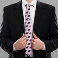Purple Holy Bible Pattern Print Necktie