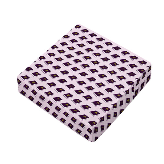 Purple Holy Bible Pattern Print Outdoor Seat Cushion Cover