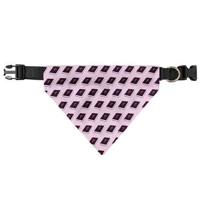 Purple Holy Bible Pattern Print Over The Collar Dog Bandana