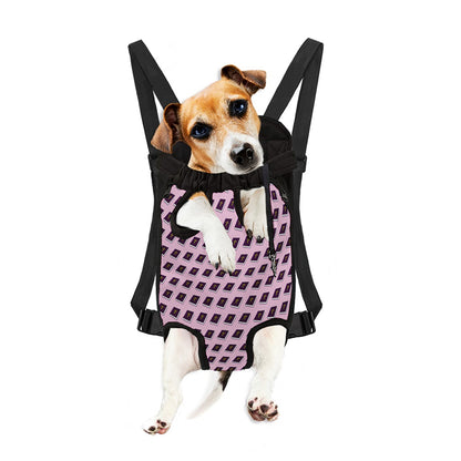 Purple Holy Bible Pattern Print Pet Carrier Backpack