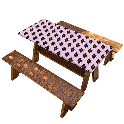 Purple Holy Bible Pattern Print Picnic Table Cover