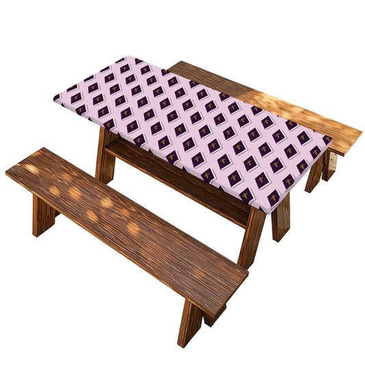 Purple Holy Bible Pattern Print Picnic Table Cover