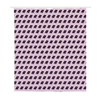 Purple Holy Bible Pattern Print Polyester Shower Curtain
