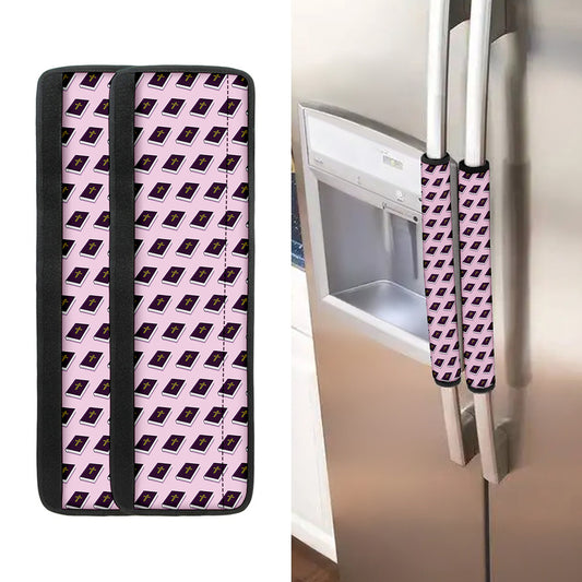 Purple Holy Bible Pattern Print Refrigerator Handle Covers