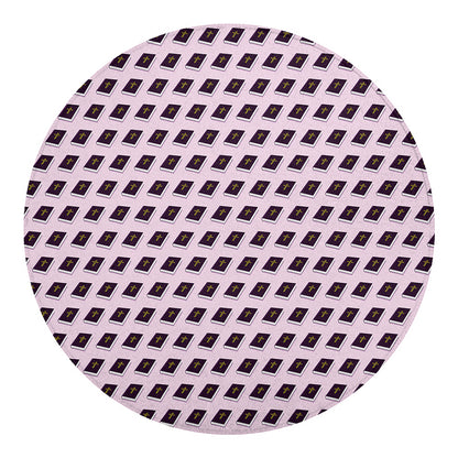 Purple Holy Bible Pattern Print Round Blanket