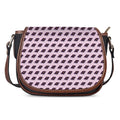 Purple Holy Bible Pattern Print Saddle Bag