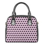 Purple Holy Bible Pattern Print Shoulder Handbag