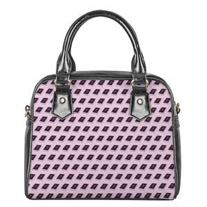 Purple Holy Bible Pattern Print Shoulder Handbag