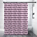Purple Holy Bible Pattern Print Shower Curtain