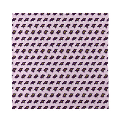 Purple Holy Bible Pattern Print Silk Bandana