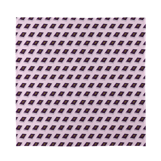 Purple Holy Bible Pattern Print Silk Bandana