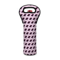 Purple Holy Bible Pattern Print Single Neoprene Wine Tote