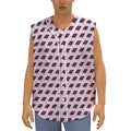 Purple Holy Bible Pattern Print Sleeveless Baseball Jersey