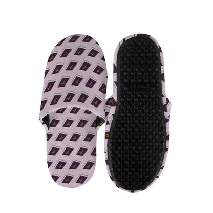 Purple Holy Bible Pattern Print Slippers