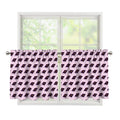 Purple Holy Bible Pattern Print Tier Curtains