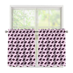 Purple Holy Bible Pattern Print Tier Curtains
