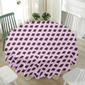 Purple Holy Bible Pattern Print Waterproof Round Tablecloth