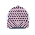 Purple Holy Bible Pattern Print White Mesh Trucker Hat