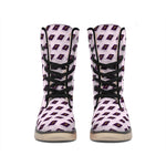 Purple Holy Bible Pattern Print Winter Boots