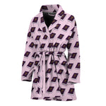 Purple Holy Bible Pattern Print Women's Bathrobe