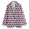 Purple Holy Bible Pattern Print Women's Blazer