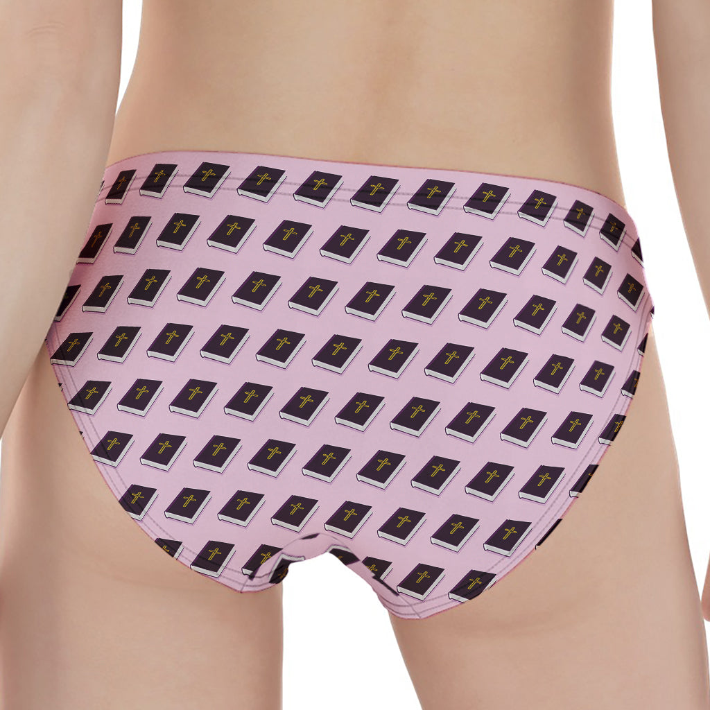 Purple Holy Bible Pattern Print Women's Panties
