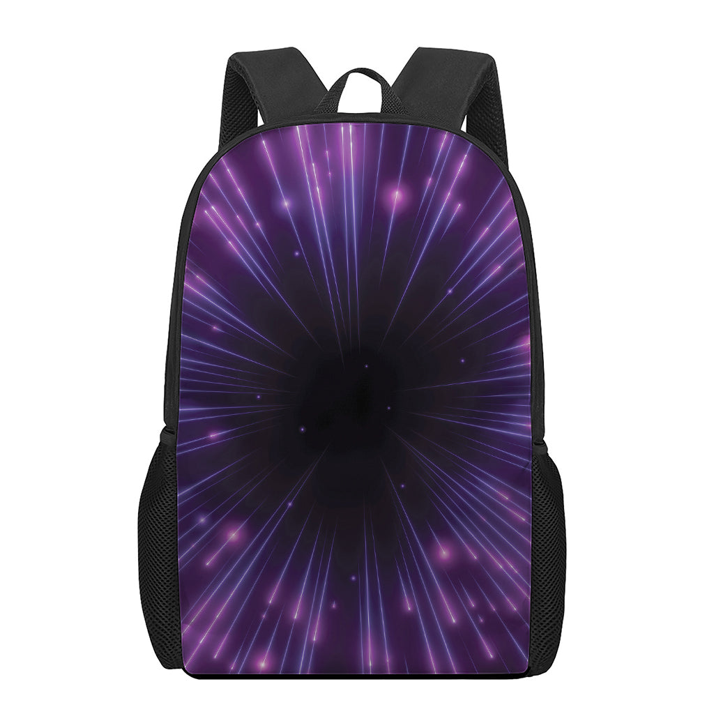 Purple Hyperspace Print 17 Inch Backpack