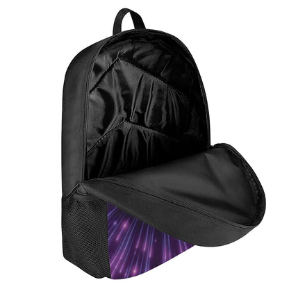 Purple Hyperspace Print 17 Inch Backpack