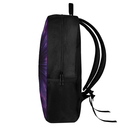 Purple Hyperspace Print 17 Inch Backpack