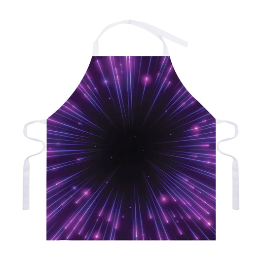 Purple Hyperspace Print Adjustable Apron