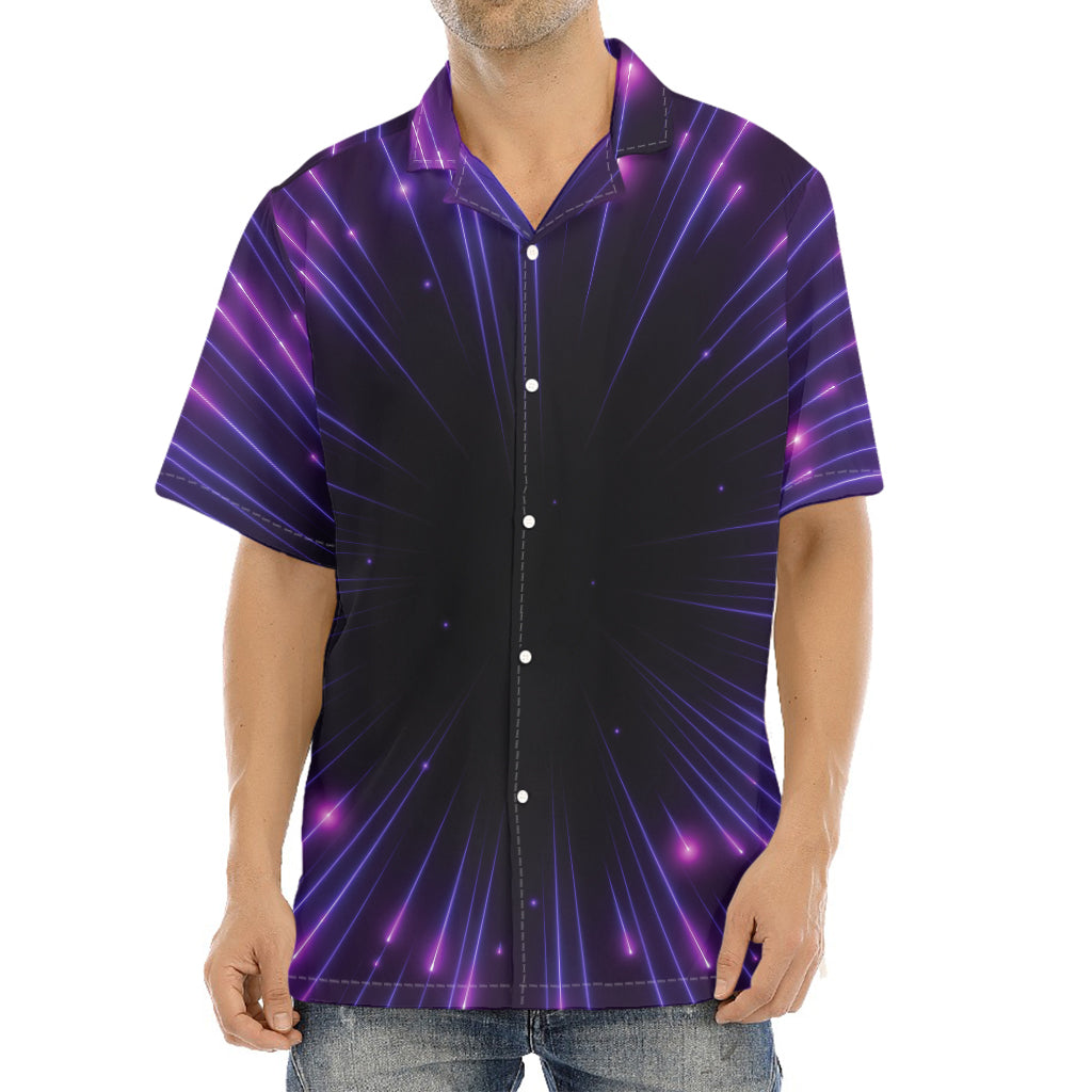 Purple Hyperspace Print Aloha Shirt