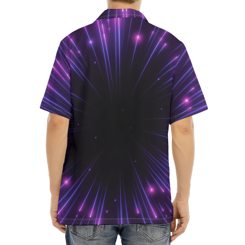 Purple Hyperspace Print Aloha Shirt